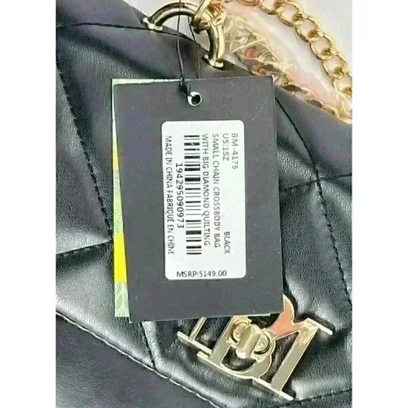 NEW! Badgley Mischka Womens Diamond-Quilted Chain Crossbody Bag NWT $149 - Picture 4 of 4